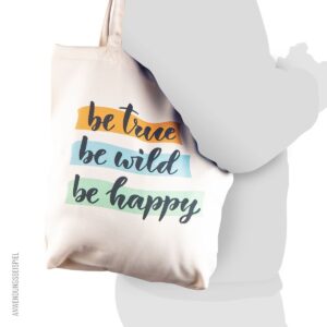 Einkaufstasche Canvas-Like Natur