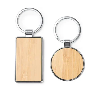 Schlüsselanhänger Metall/Bambus