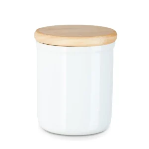 Keramikdose mit Holzdeckel