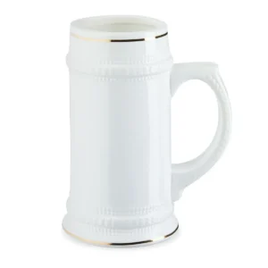 Bierkrug mit Bordüre und Goldrand